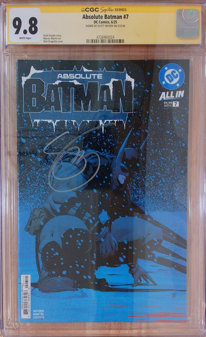 Absolute Batman Vol 1 #7 - CGC SS 9.8 - Signed by Scott Snyder