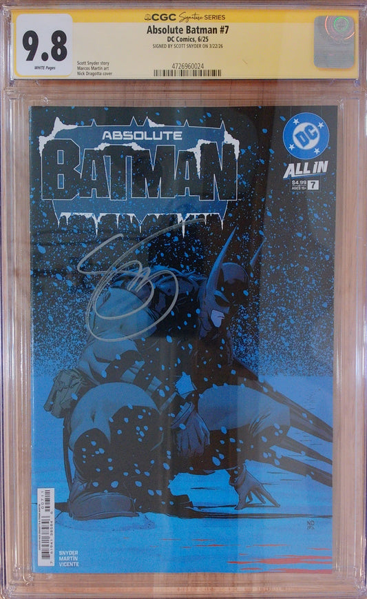 Absolute Batman Vol 1 #7 - CGC SS 9.8 - Signed by Scott Snyder