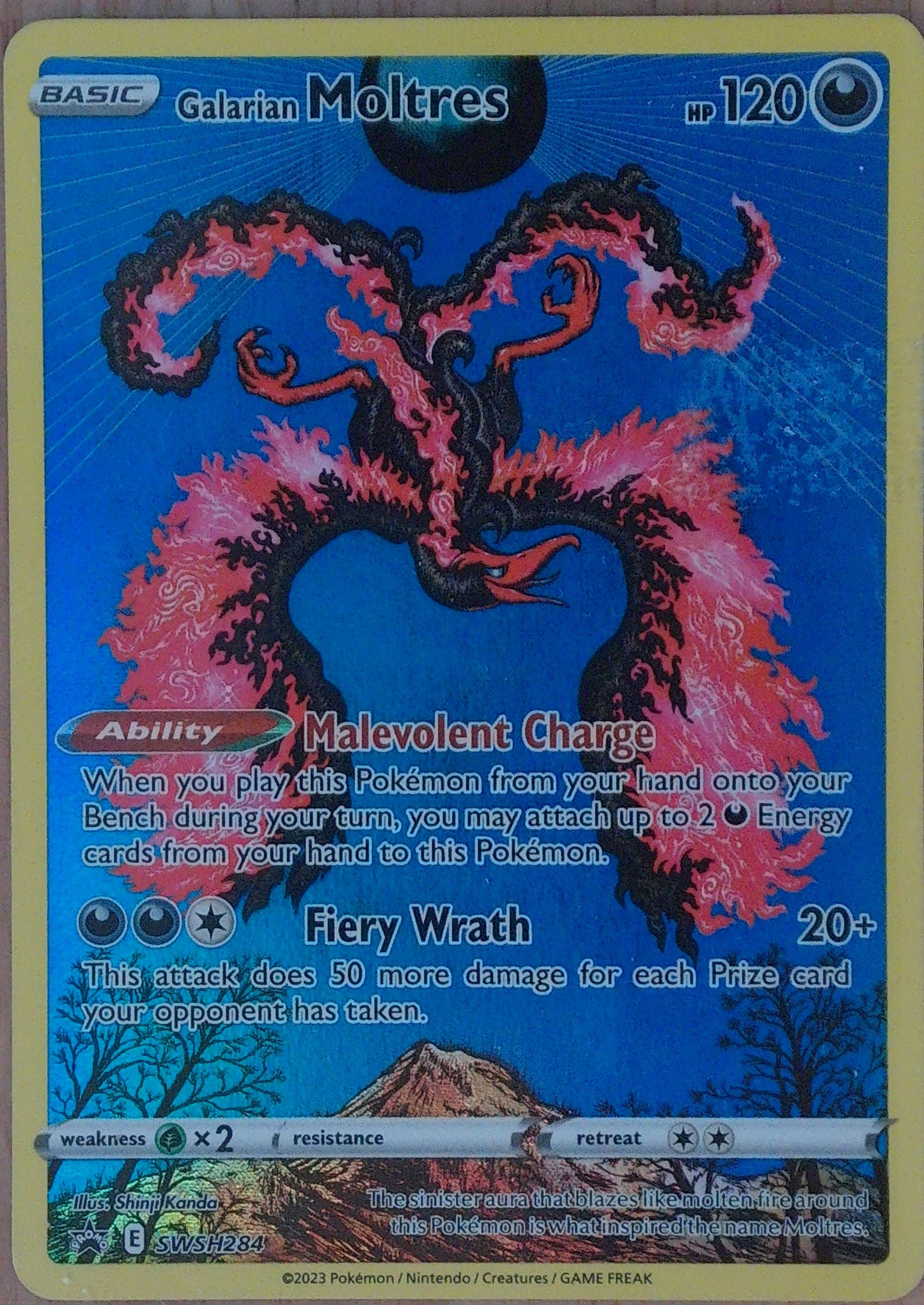 Galarian Moltres #SWSH284 - Pokemon Vlack Star Promo