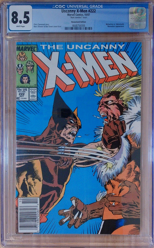 Uncanny X-Men Vol 1 #222 - CGC 8.5 - Mark Jewelers insert