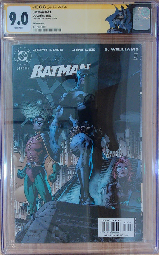 Batman Vol 1 #619 - CGC SS 9.0 - Signed by Jim Lee - Batman Family Gatefold Cover