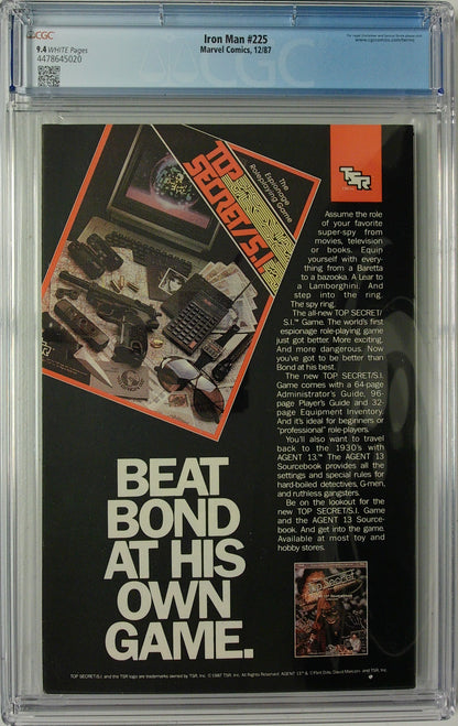Iron Man Vol 1 #225 - CGC 9.4