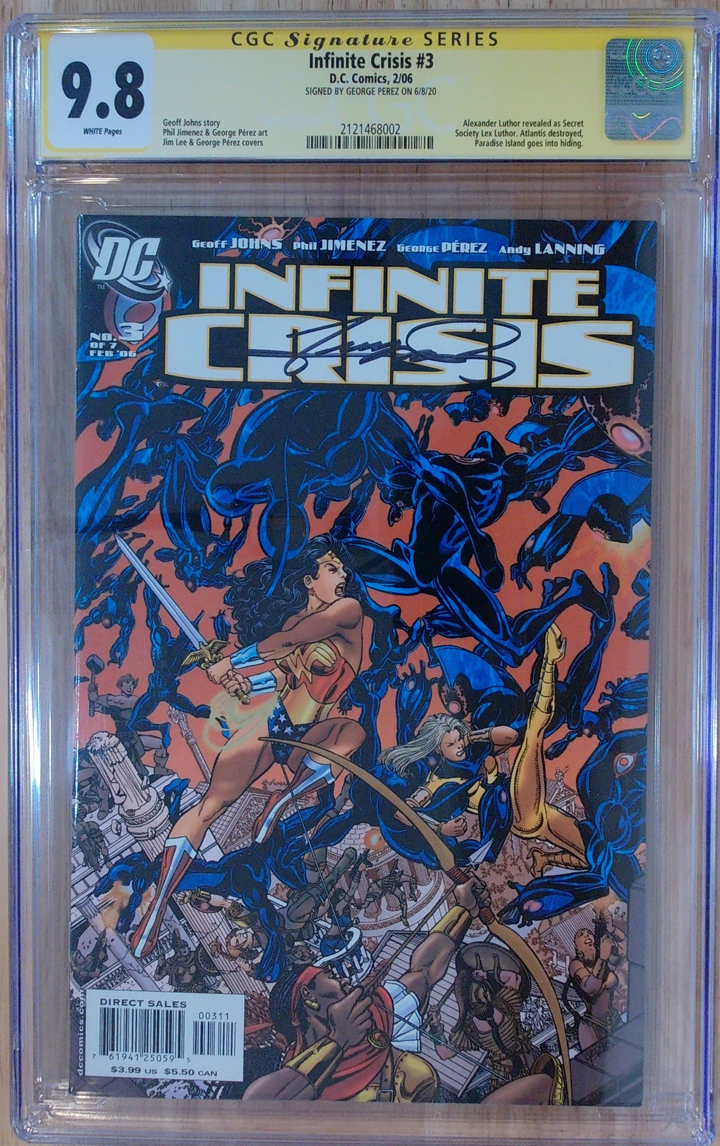 Infinite Crisis Vol 1 #3 - CGC SS 9.8 - Signed By George Perez