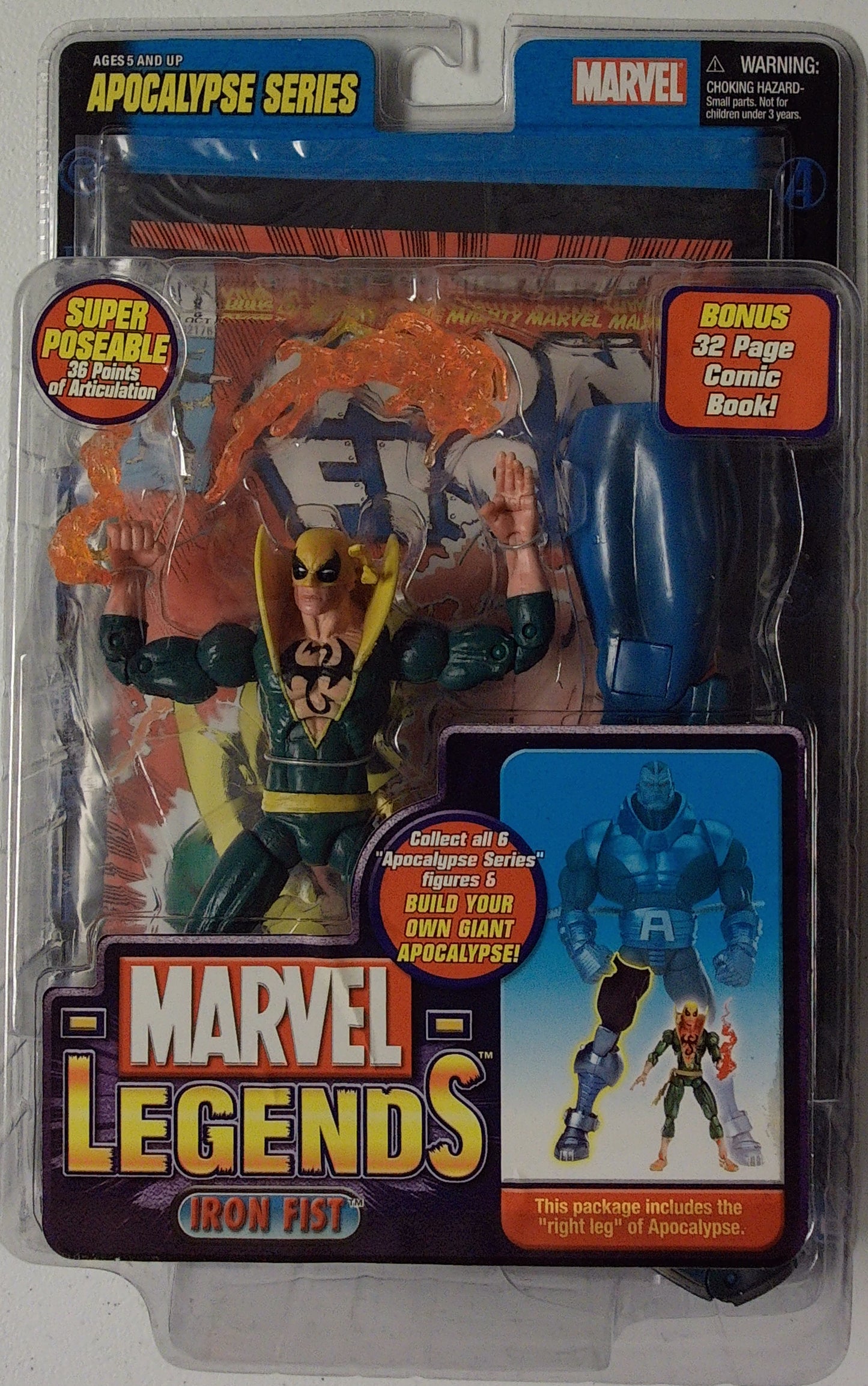 Marvel Legends Action Figures - Appocalypse Series - Iron Fist BAF