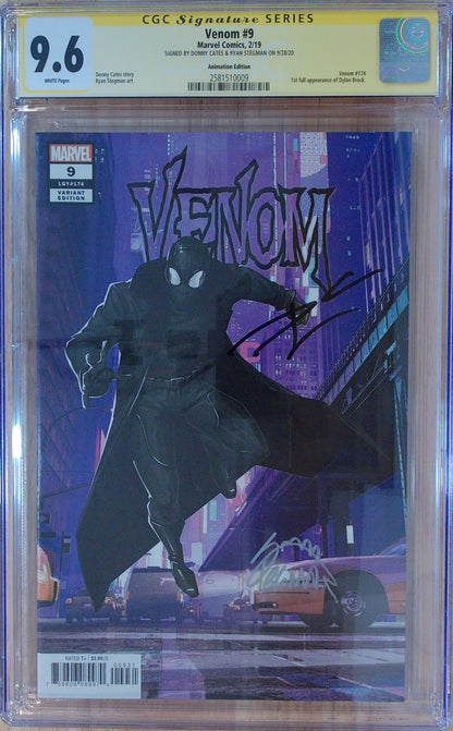 Venom Vol 4 #9 - CGC SS 9.6 - Signed by Cates and Stegman - Animation Variant