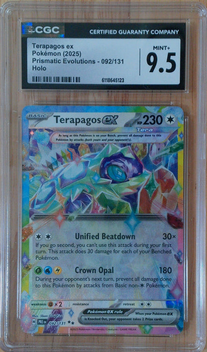 Terapagos Ex #092/131 - Prismatic Evolutions - CGC 9.5 - Holo