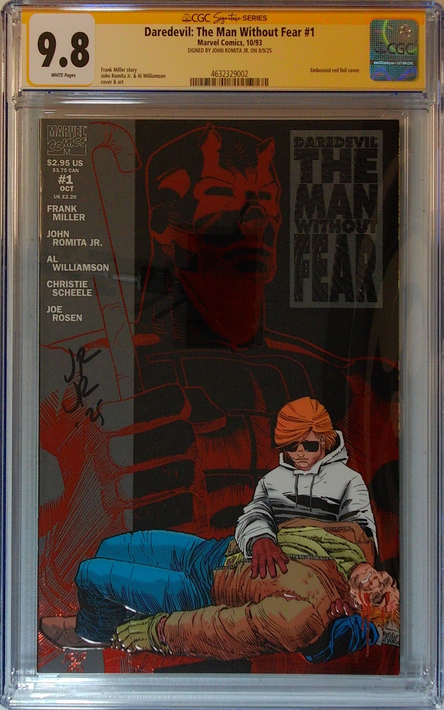 Daredevil: The Man Without Fear Vol 1 #1 - CGC SS 9.8 - Signed by John Romita Jr.
