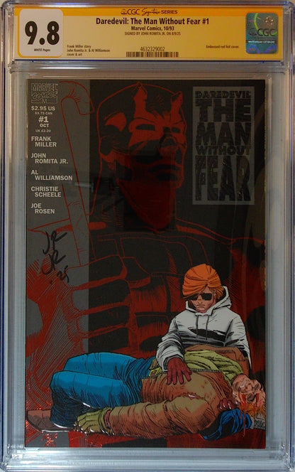 Daredevil: The Man Without Fear Vol 1 #1 - CGC SS 9.8 - Signed by John Romita Jr.