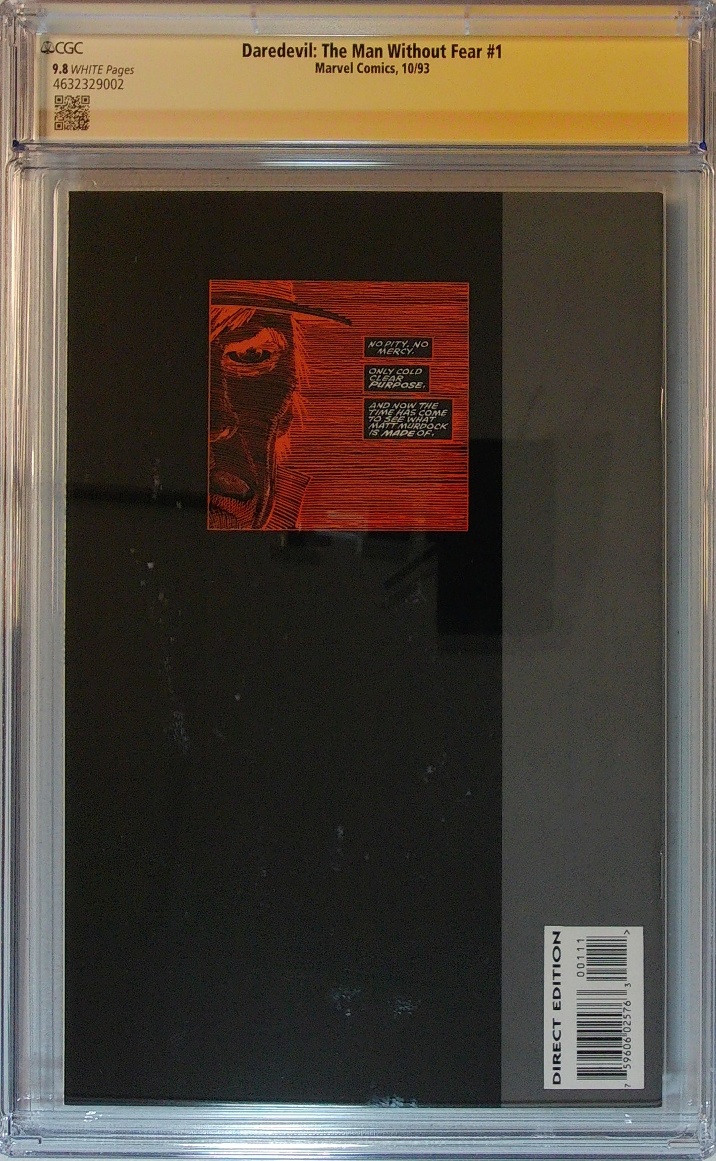 Daredevil: The Man Without Fear Vol 1 #1 - CGC SS 9.8 - Signed by John Romita Jr.