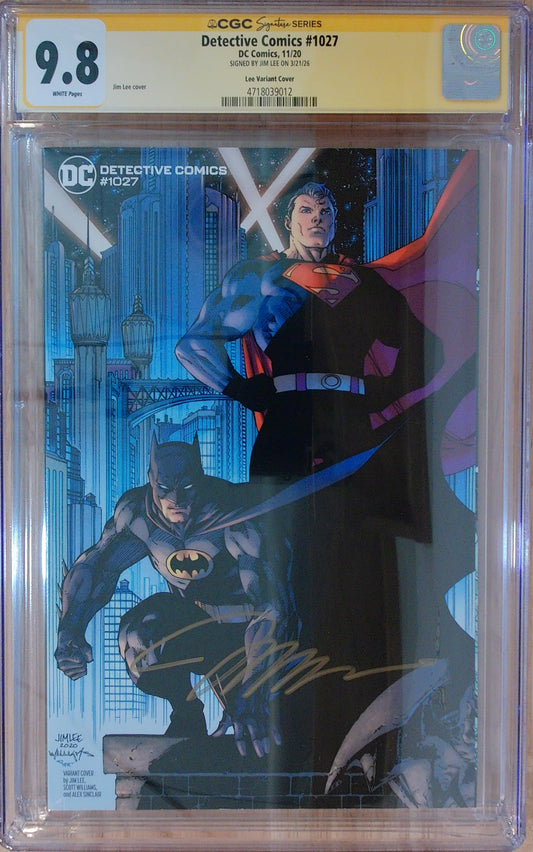 Detective Comics #1027 - CGC SS 9.8 - Jim Lee Variant Cover Signed by Jim Lee