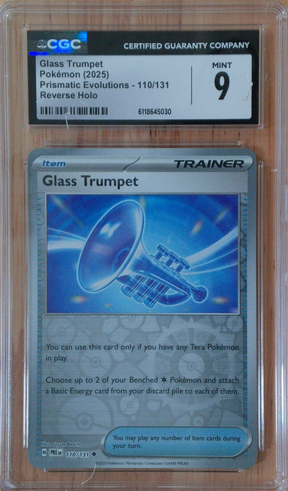 Glass Trumpet #110/131 - Prismatic Evolutions - CGC 9.0 - Reverse Holo