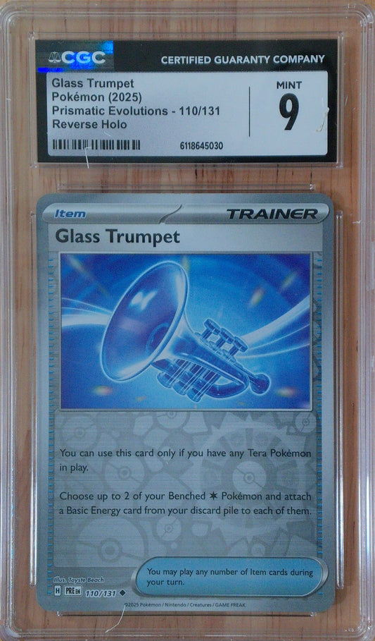 Glass Trumpet #110/131 - Prismatic Evolutions - CGC 9.0 - Reverse Holo