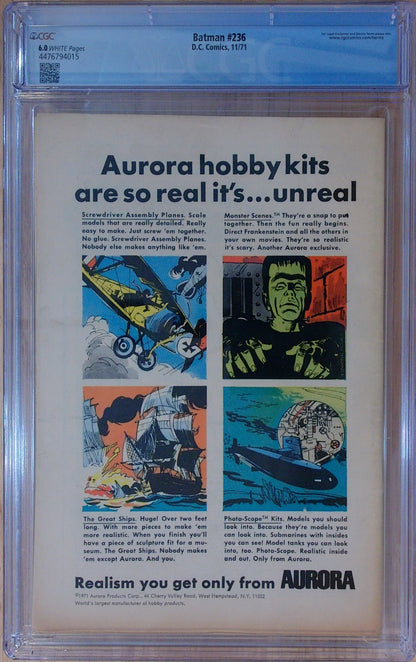 Batman Vol 1 #236 - CGC 6.0