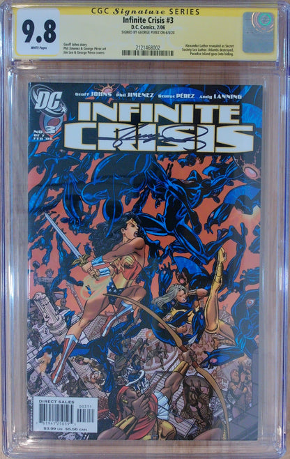 Infinite Crisis Vol 1 #3 - CGC SS 9.8 - Signed By George Perez