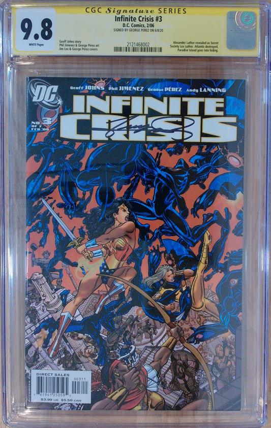 Infinite Crisis Vol 1 #3 - CGC SS 9.8 - Signed By George Perez