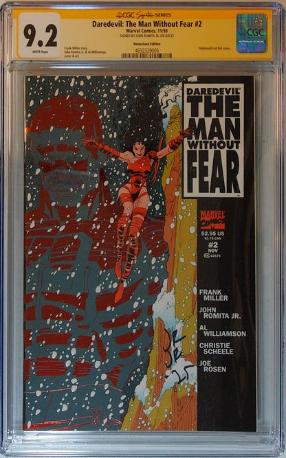 Daredevil: The Man Without Fear Vol 1 #2 - CGC SS 9.2 - Signed by John Romita Jr.