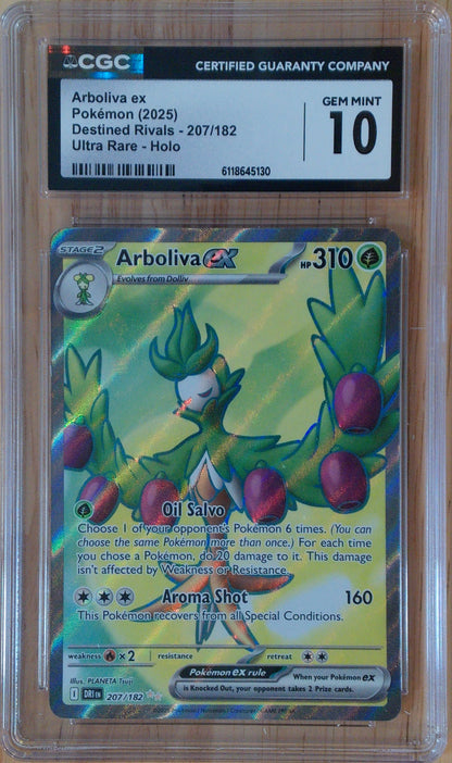 Arboliva Ex #207/185 - Destined Rivals - CGC 10 Gem Mint - Ultra Rare Holo
