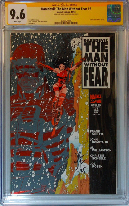 Daredevil: The Man Without Fear Vol 1 #2 - CGC SS 9.6 - Signed by John Romita Jr.