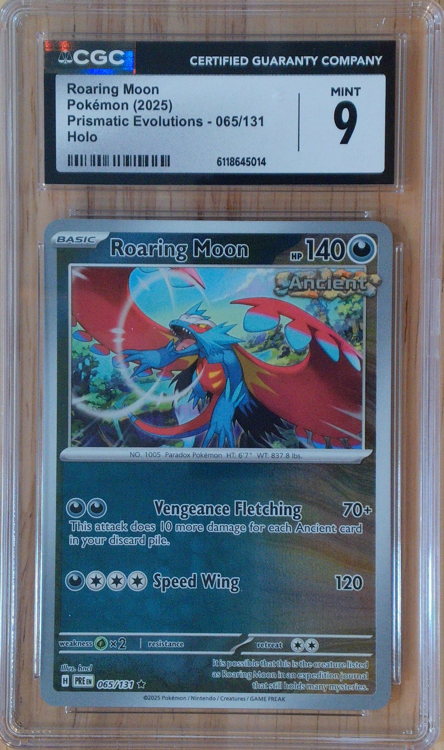 Roaring Moon #065/131 - Prismatic Evolutions - CGC 9.0 - Holo