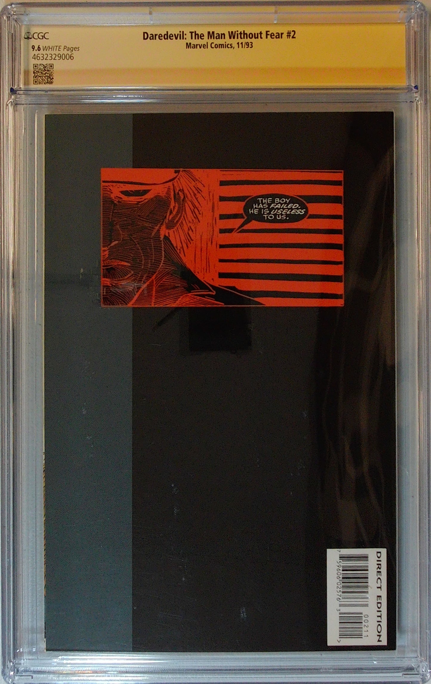 Daredevil: The Man Without Fear Vol 1 #2 - CGC SS 9.6 - Signed by John Romita Jr.