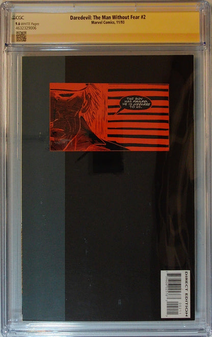 Daredevil: The Man Without Fear Vol 1 #2 - CGC SS 9.6 - Signed by John Romita Jr.