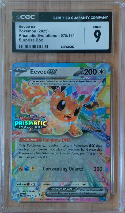 Eevee Ex #075/131 - Prismatic Evolutions - CGC 9.0 - Stamped