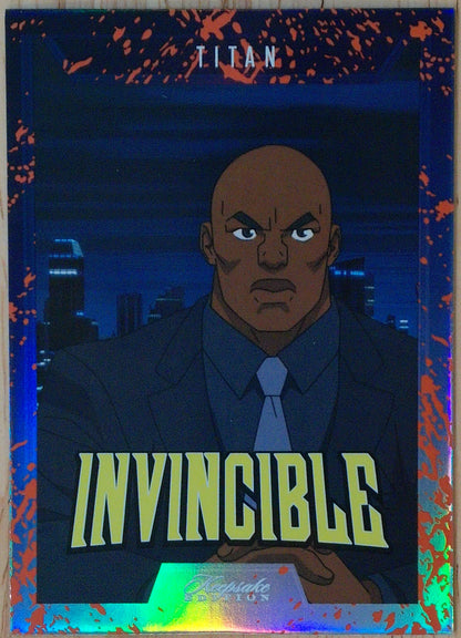 Invincible Season 1 #96 - Titan - Rainbow Blood Splatter card