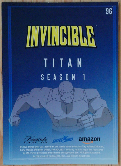 Invincible Season 1 #96 - Titan - Rainbow Blood Splatter card