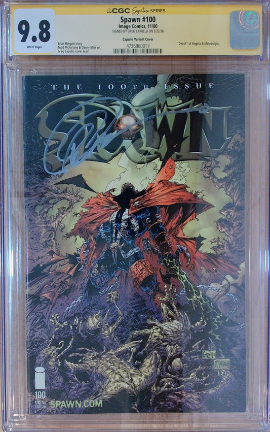 Spawn Vol 1 #100 - CGC SS 9.8 - Signed by Greg Capullo