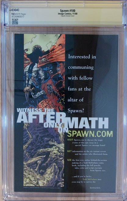 Spawn Vol 1 #100 - CGC SS 9.8 - Signed by Greg Capullo