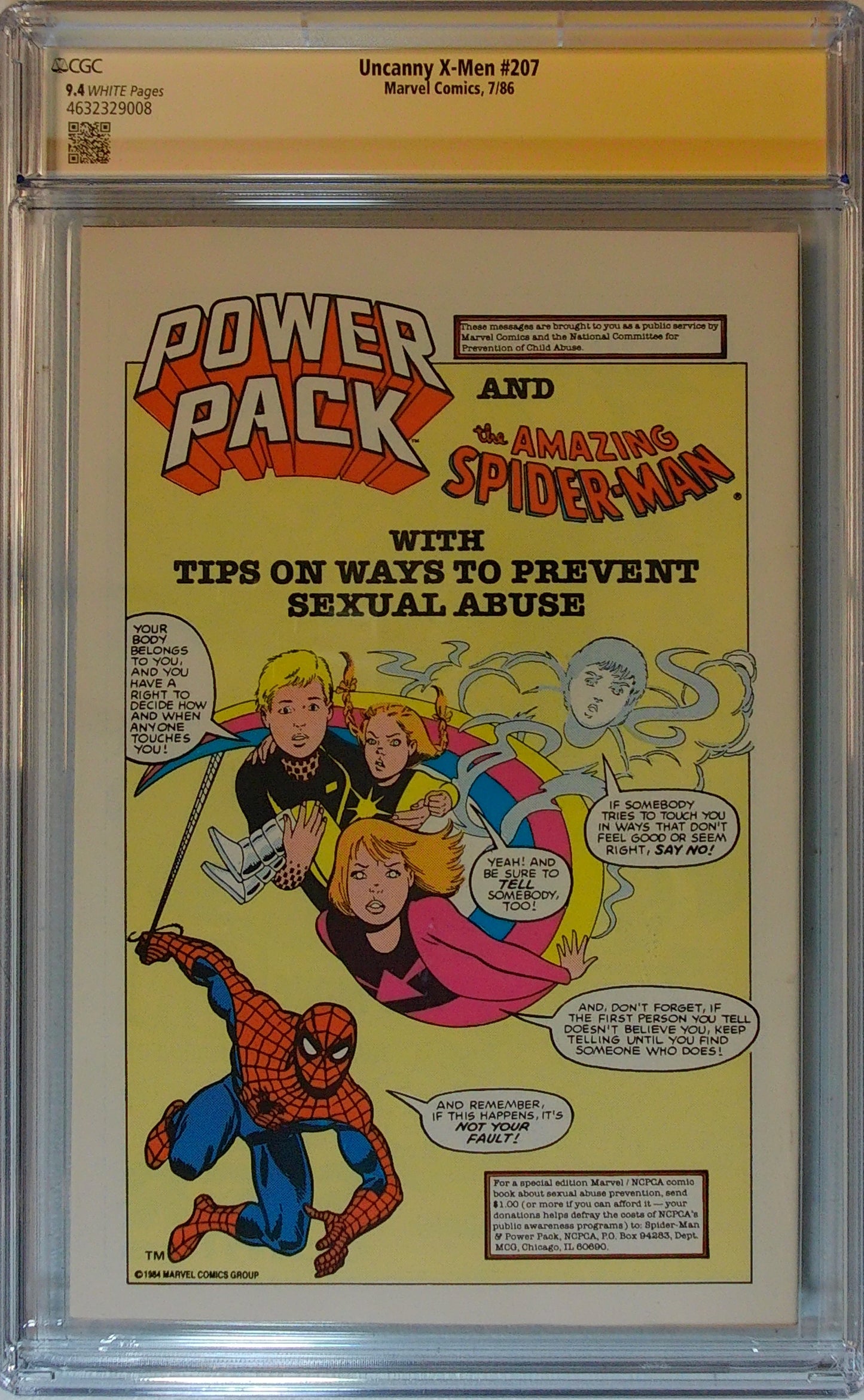 Uncanny X-Men Vol 1 #207 - CGC SS 9.4 - Signed by John Romita Jr.