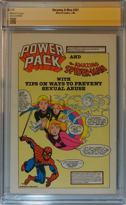 Uncanny X-Men Vol 1 #207 - CGC SS 9.4 - Signed by John Romita Jr.