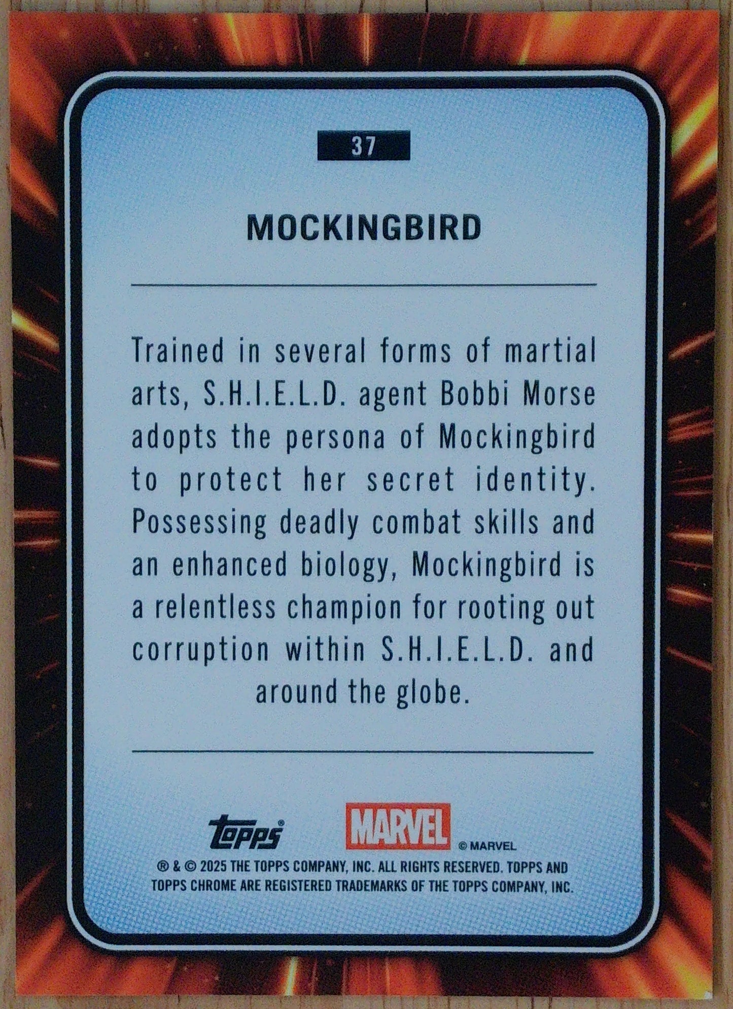 Topps Chrome #31 - Mockingbird - Blue Green Shimmer #197/199