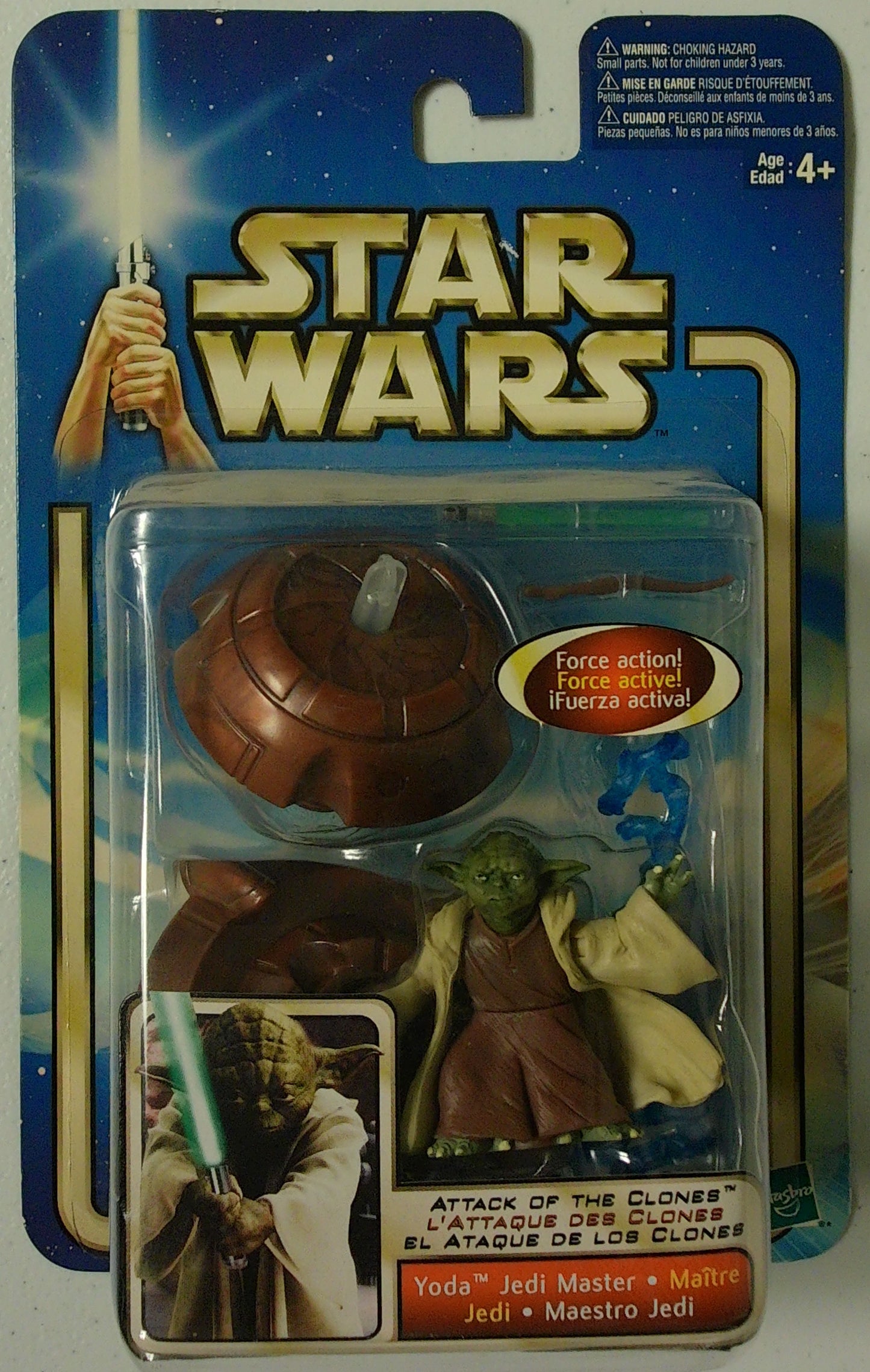 Star Wars Attack of the Clones: YODA Jedi Master With Force Figure - 2002