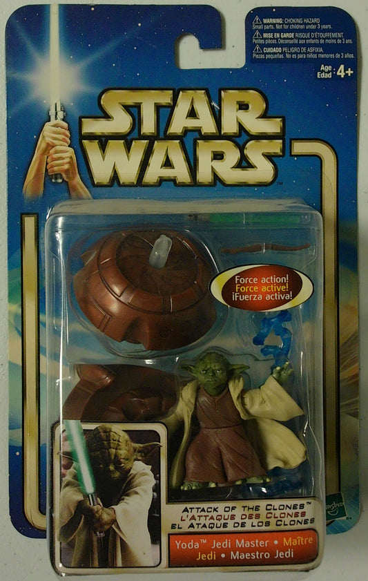 Star Wars Attack of the Clones: YODA Jedi Master With Force Figure - 2002