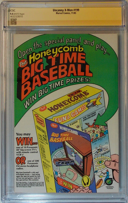 Uncanny X-Men Vol 1 #199 - CGC SS 9.4 - Signed by John Romita Jr