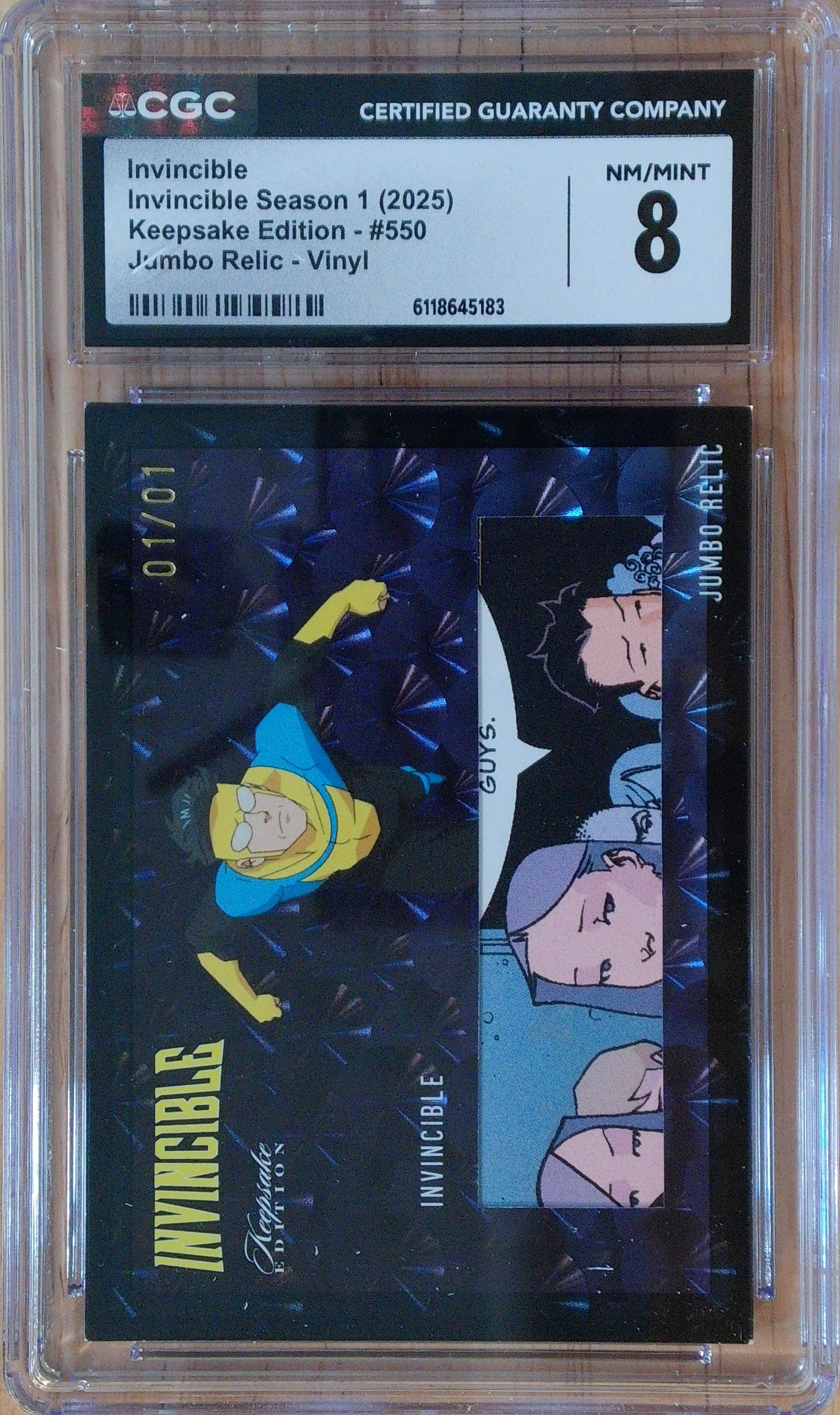 Invincible Season 1 #550 - Jumbo Vinyl Relic Card - CGC 8