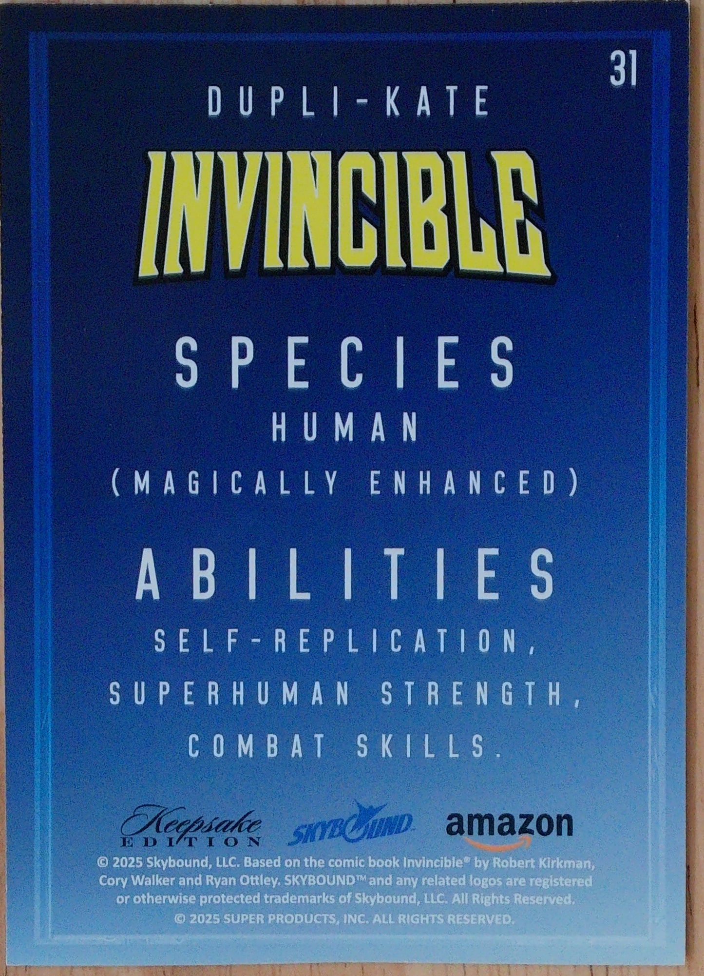 Invincible season 1 #31 - Repli-Kate - Rainbow Blood Splatter