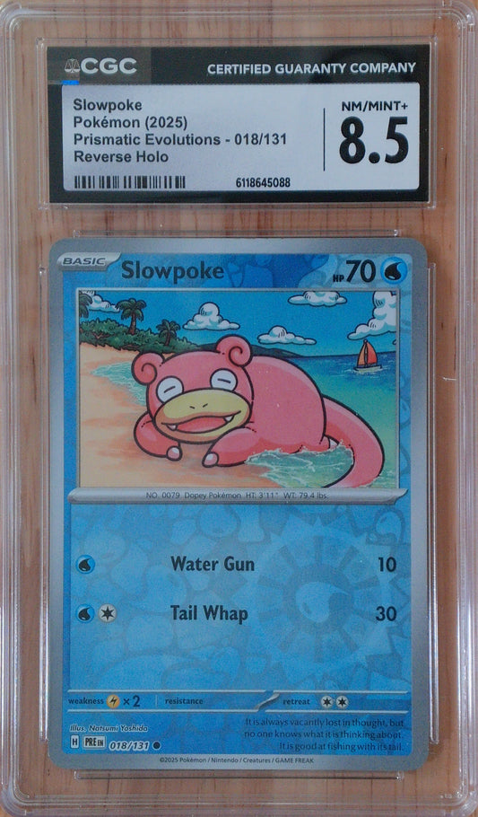 Slowpoke #018/131 - Prismatic Evolutions - CGC 8.5 - Reverse Holo