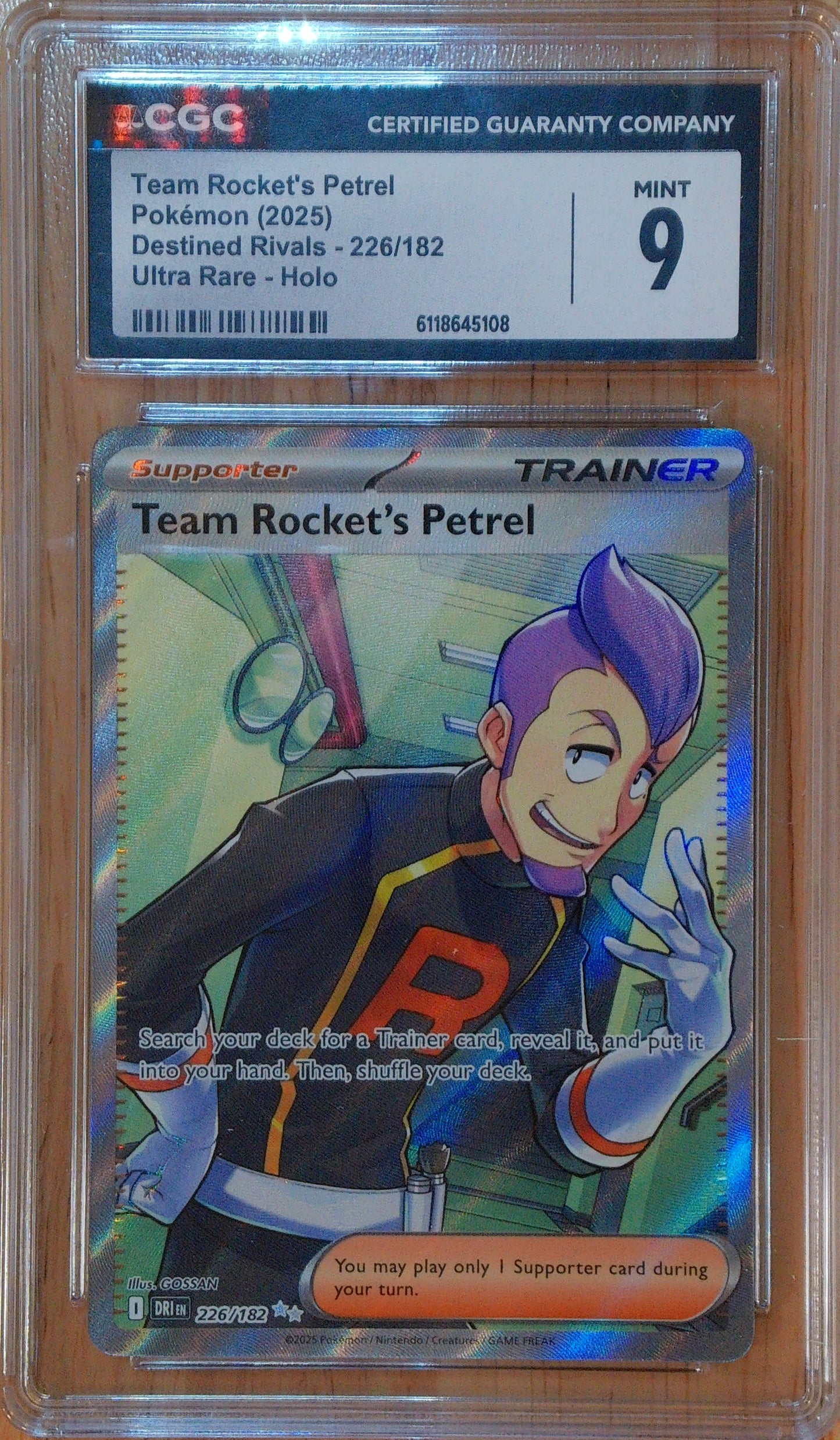 Team Rocket's Petrel #226/182 - Destined Rivals - CGC 9.0 Mint