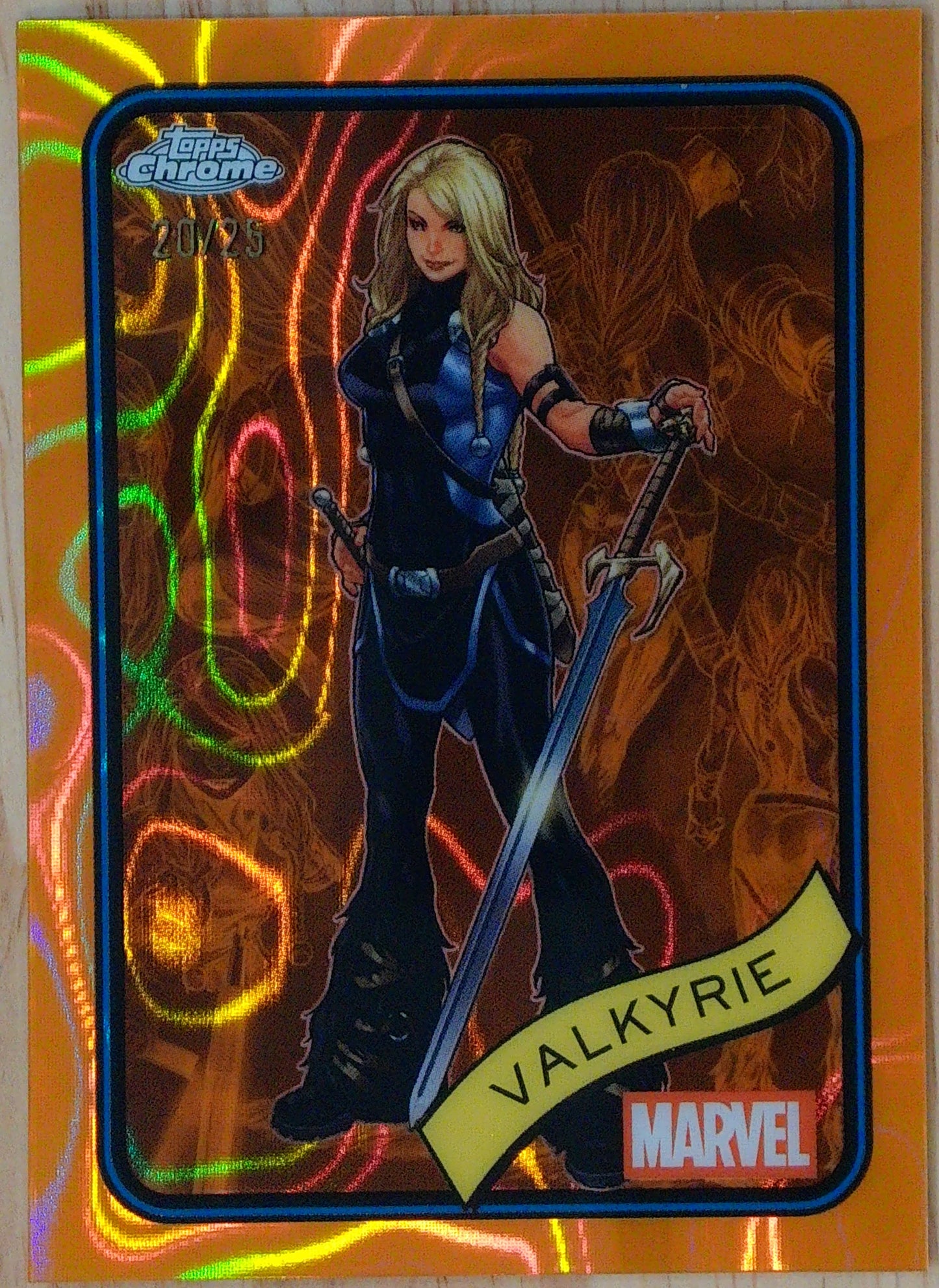Topps Marvel Chrome Valkyrie #187 - Orange Lava 20/25