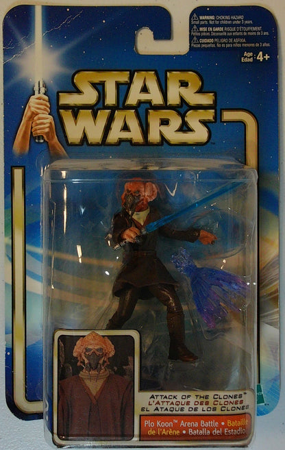 Star Wars Attack of the Clones: Plo Koon With Force Figure - 2002
