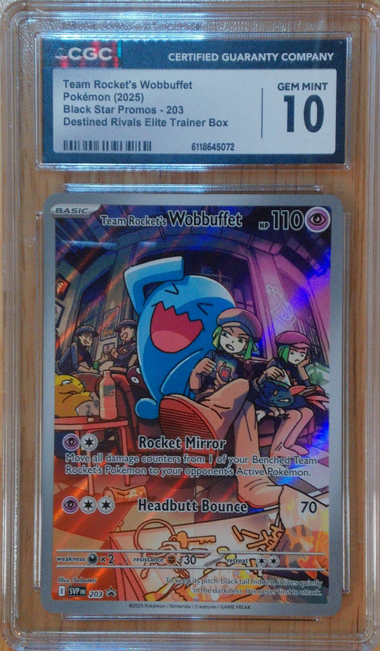 Team Rocket's Wobbuffet #203 - Black Star Promos - CGC 10.0 Gem Mint