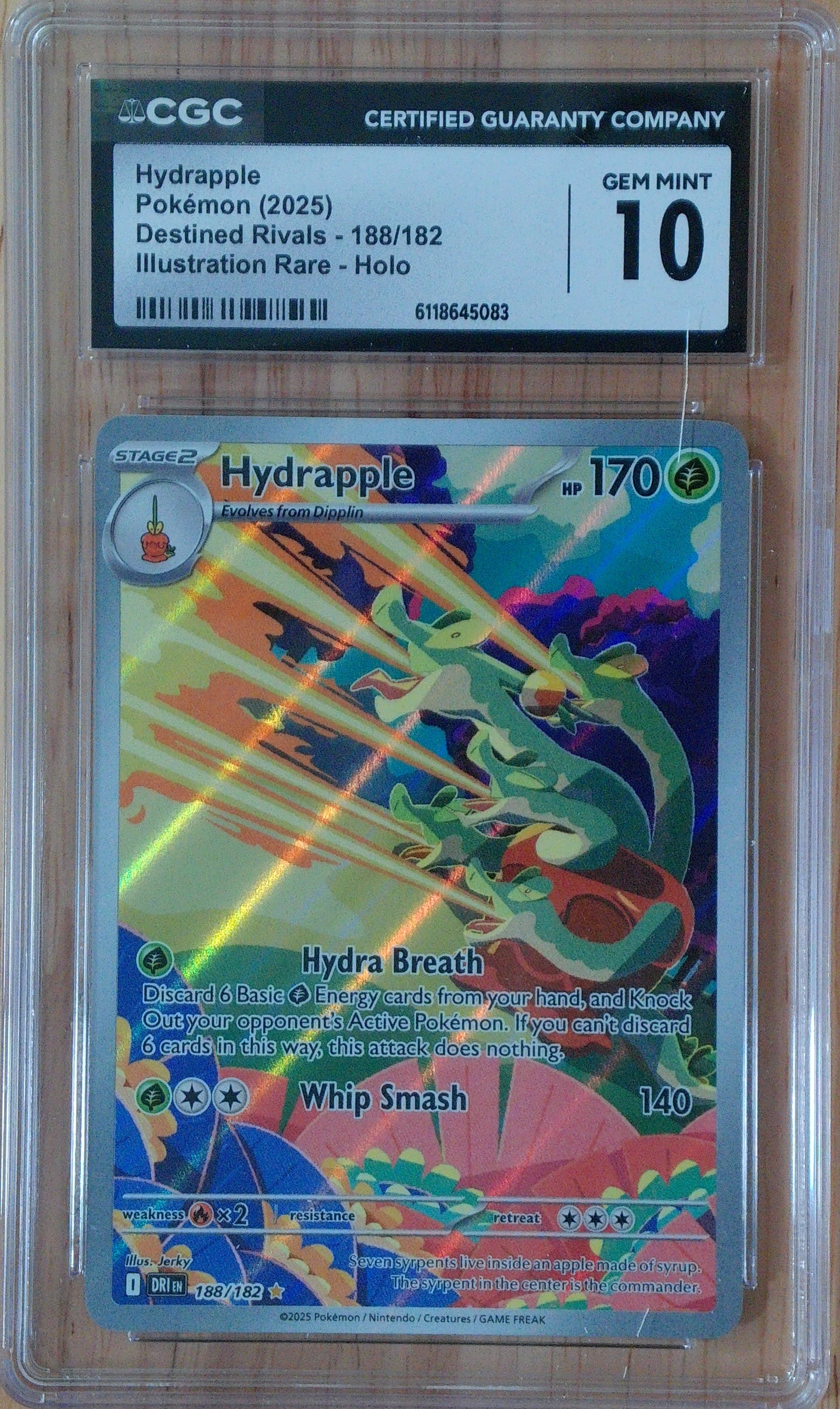 Hydrapple #188/182 - Destined Rivals - CGC 10.0 - Illustration Rare - Holo