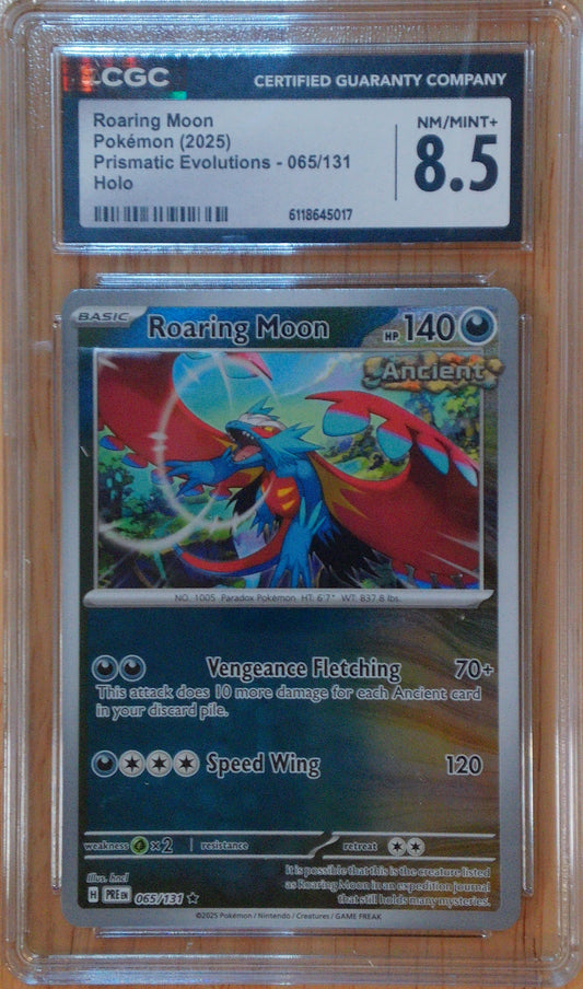 Roaring Moon #065/131 - Prismatic Evolutions - CGC 8.5 - Holo