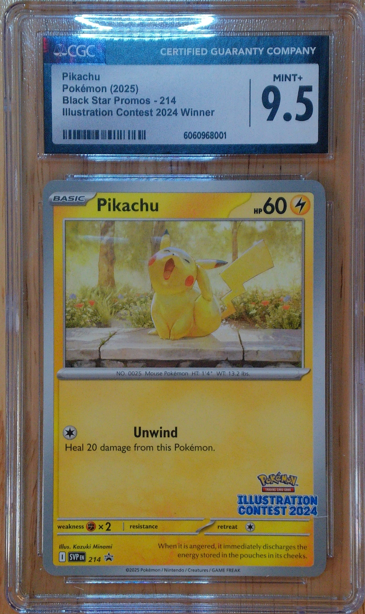 Pikachu #214 - Black Star Promos - CGC 9.5 - Illustration Contest 2024 Winner