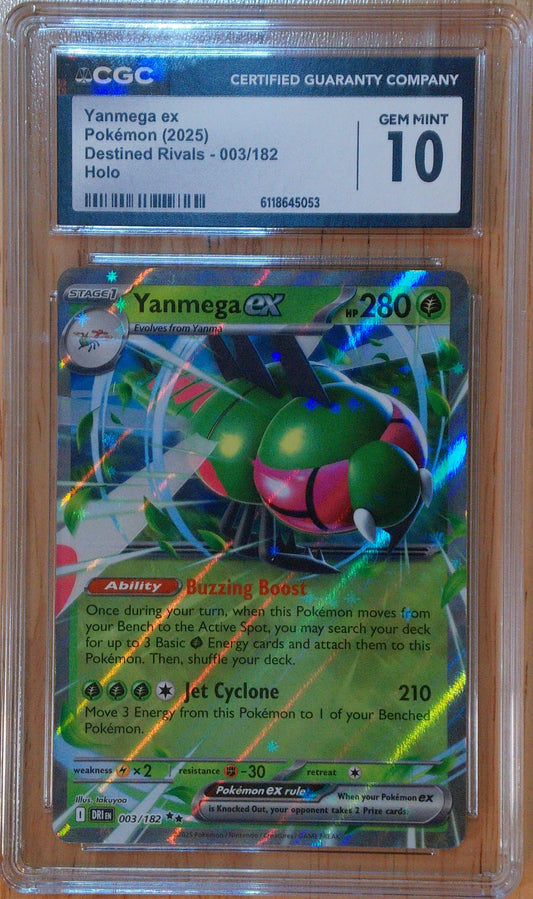 Yanmega Ex #003/182 - Destined Rivals - CGC 10.0 - Holo