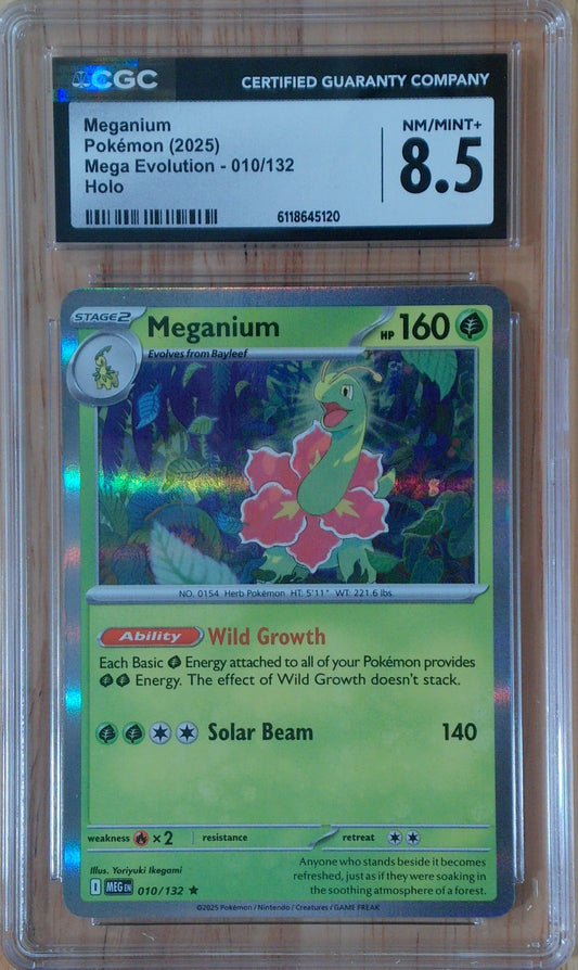 Meganium #010/132 - Mega Evolution - CGC 8.5 - Holo