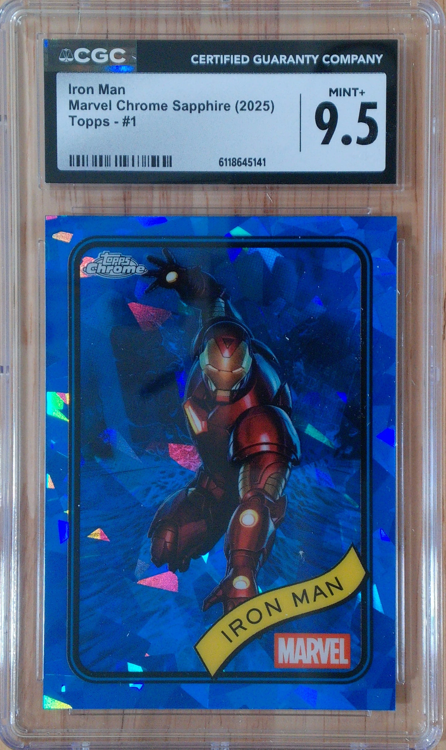 Iron Man #01 - Marvel Chrome Sapphire - CGC 9.5 - Blue Sapphire