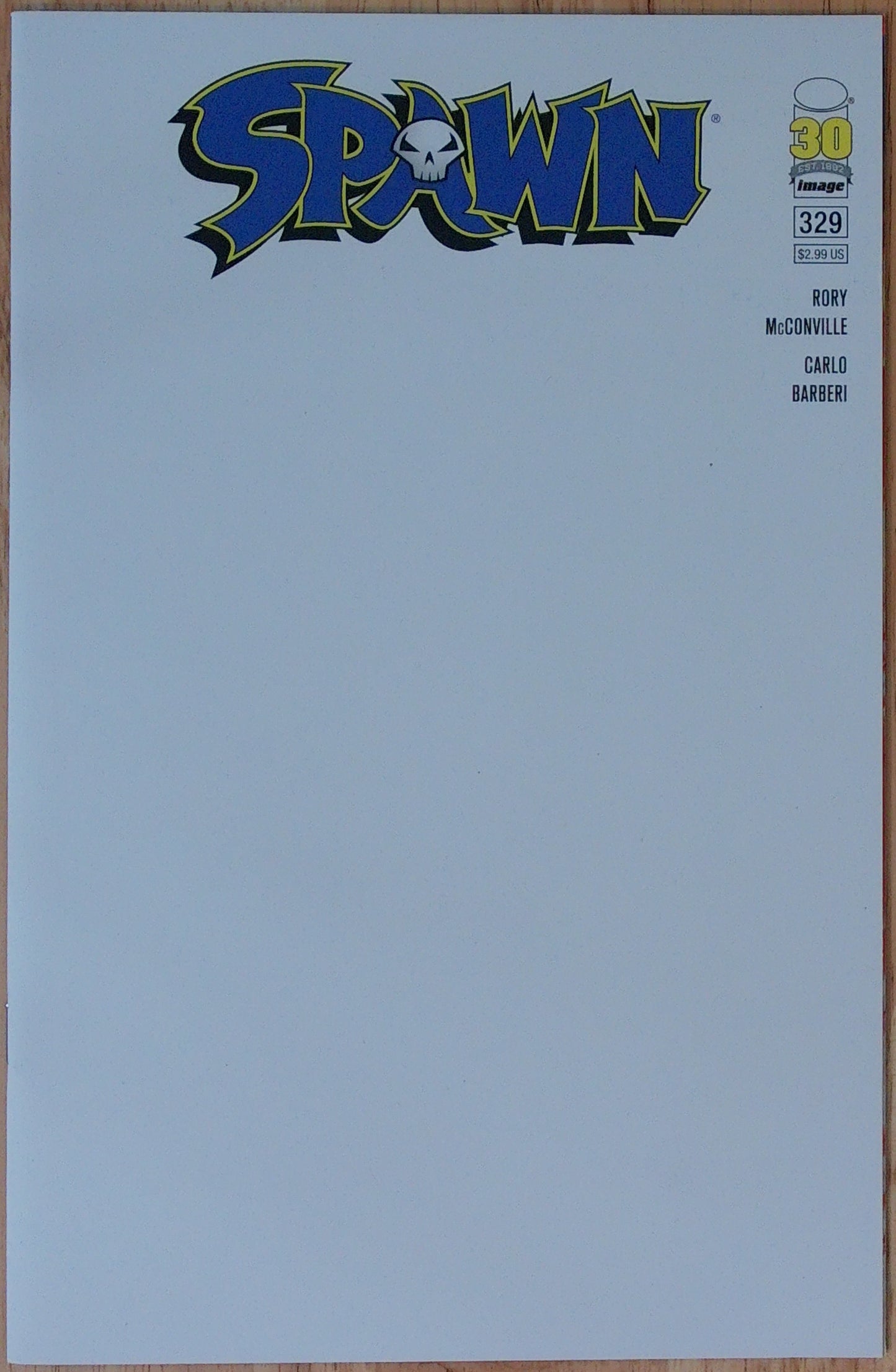 Spawn Vol 1 #329 - Cover B - Blank Sketch Cover